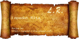 Lepedat Rita névjegykártya